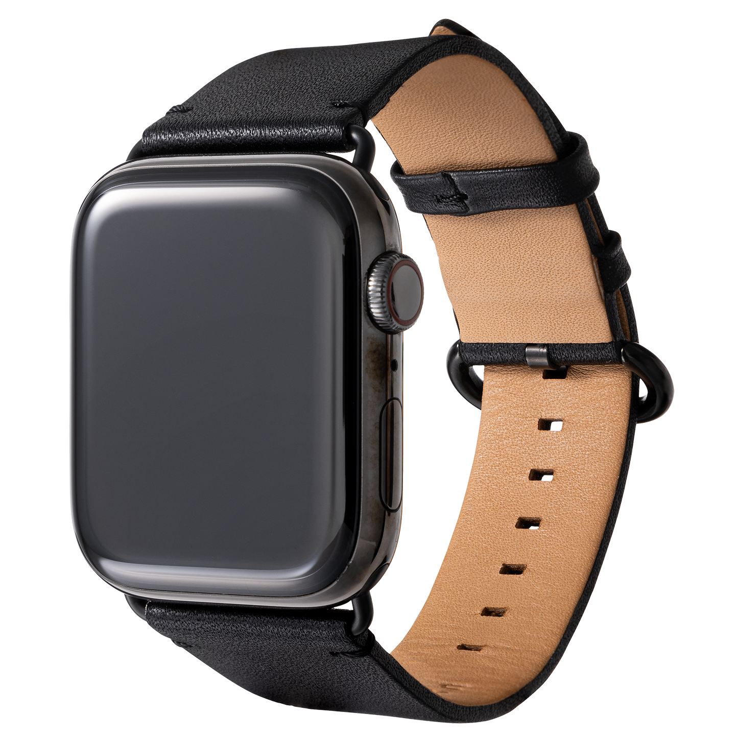 Genuine Leather Watch band for Apple Watch B& Collaboration01 ONYX Black