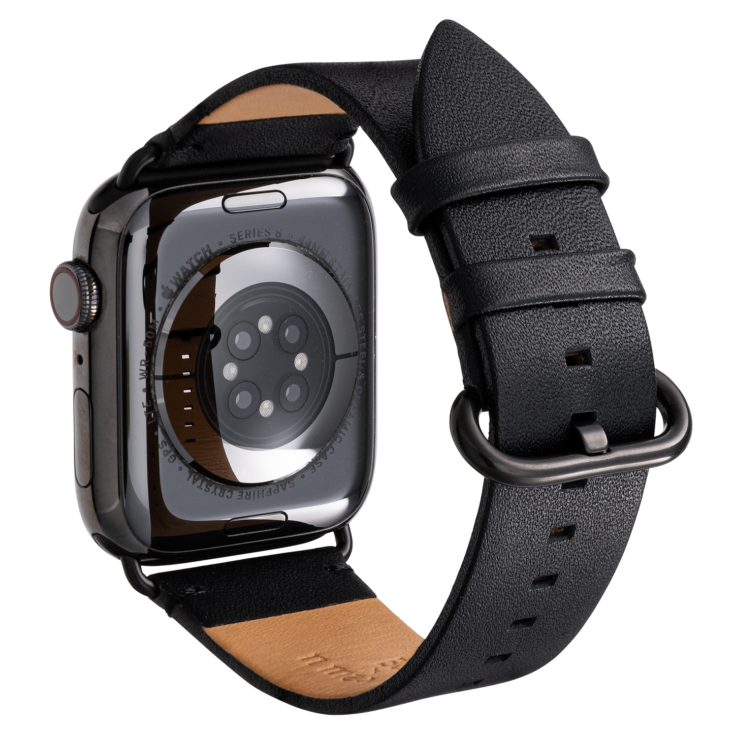 Genuine Leather Watch band for Apple Watch B& Collaboration01 ONYX Black