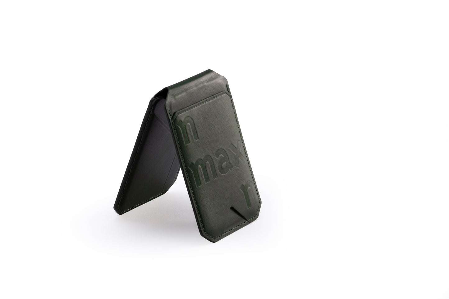 Genuine Leather Stand Card Holder for MagSafe-Compatible Phones　本革製カードホルダースタンド