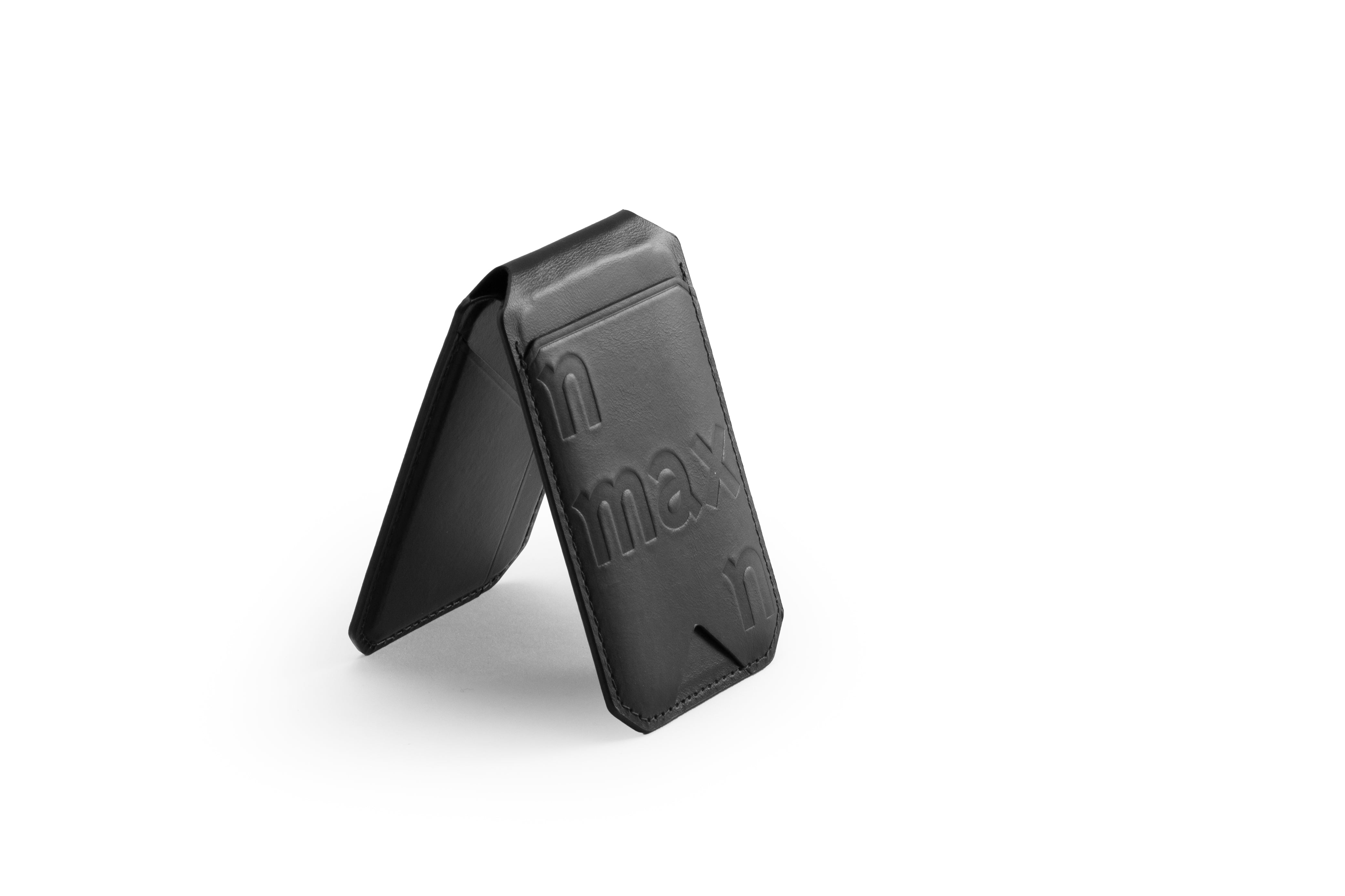 Genuine Leather Stand Card Holder for MagSafe-Compatible Phones 本