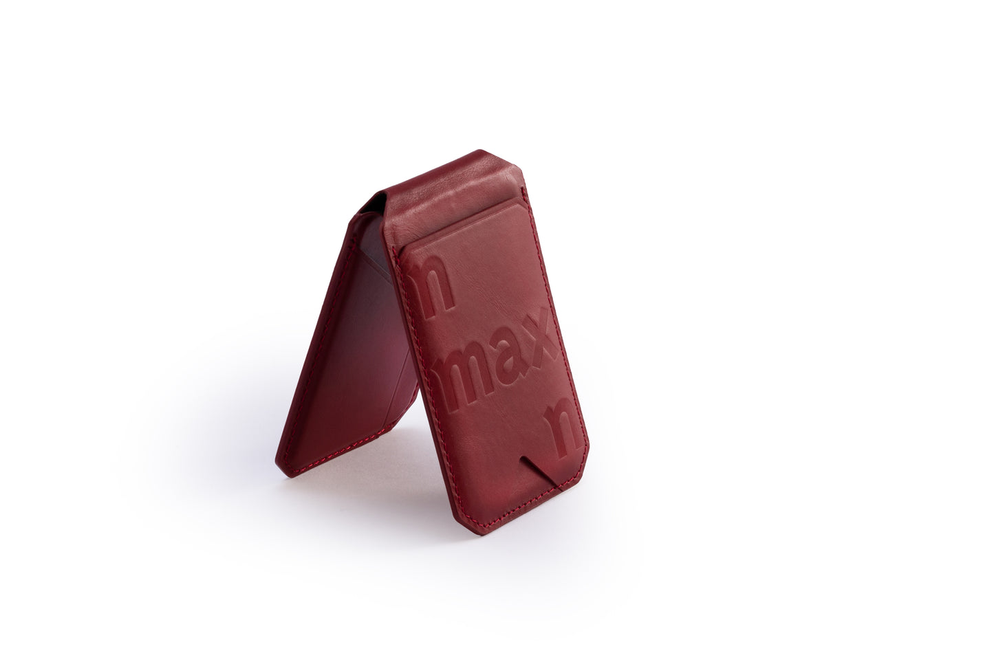 Genuine Leather Stand Card Holder for MagSafe-Compatible Phones　本革製カードホルダースタンド