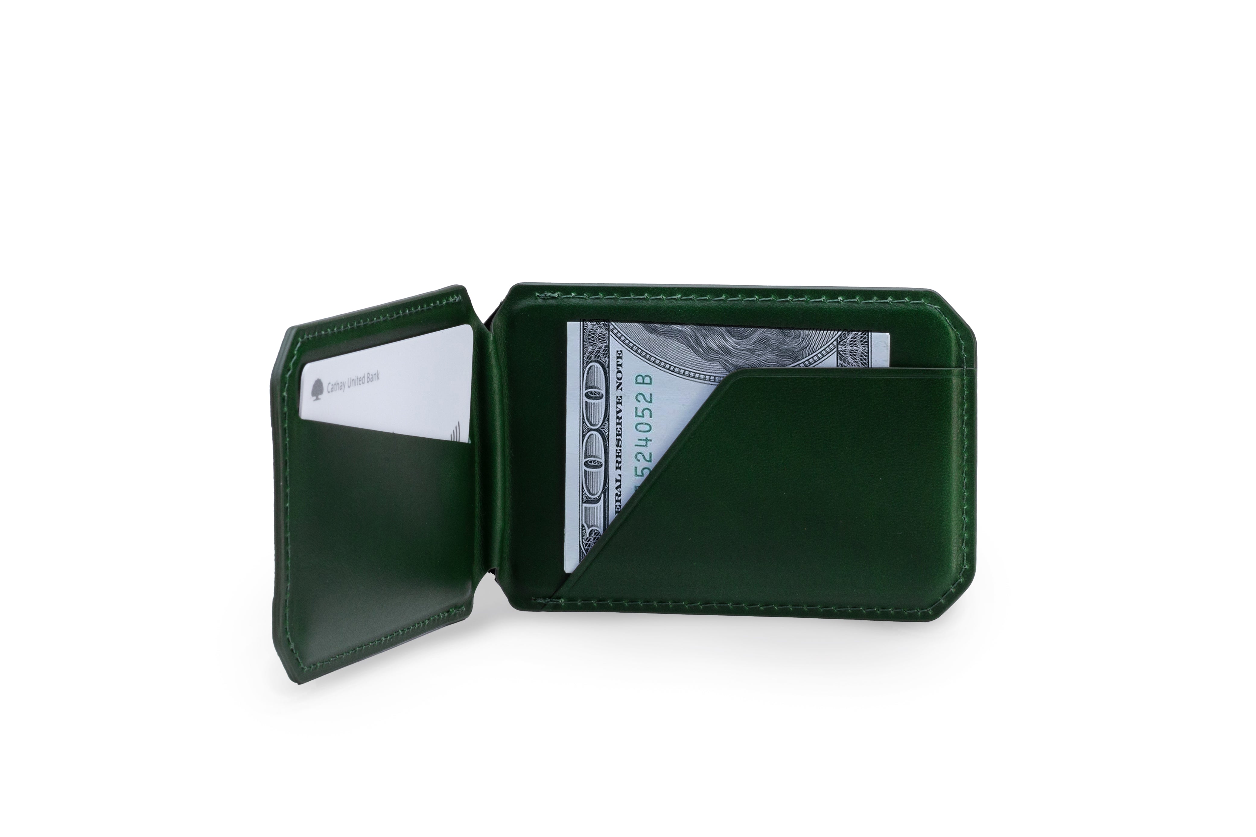 【ノエさま専用】カード・ホルダー（グリーン） Genuine Leather Stand Card Holder for MagSafe-Compatible Phones 本