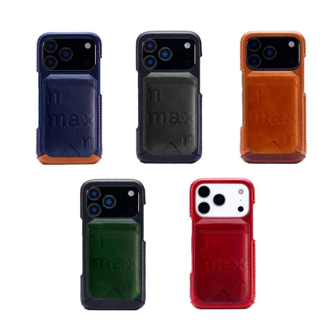 Genuine Leather Stand Card Holder for MagSafe-Compatible Phones　本革製カードホルダースタンド