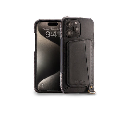 New!!Genuine Leather multi-functional Case for iPhone 16シリーズ（ハンドストラップ付）