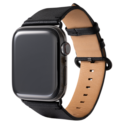 Genuine Leather Watch band for Apple Watch B& Collaboration01 ONYX Black
