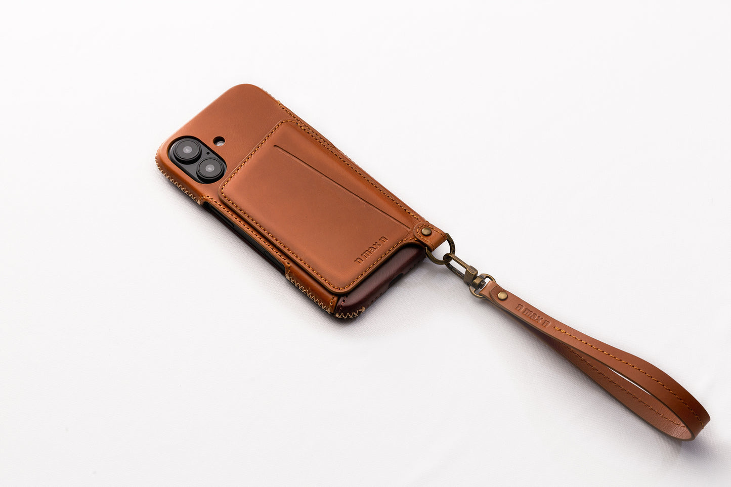 New!!Genuine Leather multi-functional Case for iPhone 16シリーズ（ハンドストラップ付）