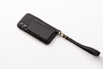 New!!Genuine Leather multi-functional Case for iPhone 16シリーズ（ハンドストラップ付）