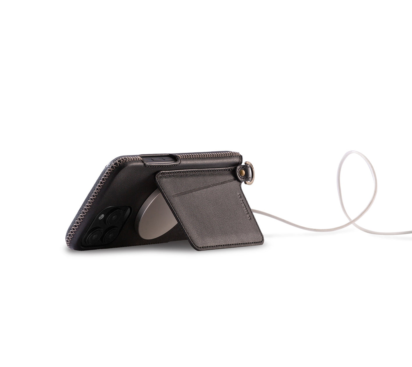 New!!Genuine Leather multi-functional Case for iPhone 16シリーズ（ハンドストラップ付）