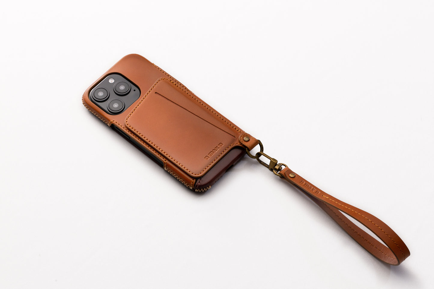 New!!Genuine Leather multi-functional Case for iPhone 16シリーズ（ハンドストラップ付）