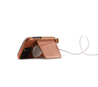 New!!Genuine Leather multi-functional Case for iPhone 16シリーズ（ハンドストラップ付）