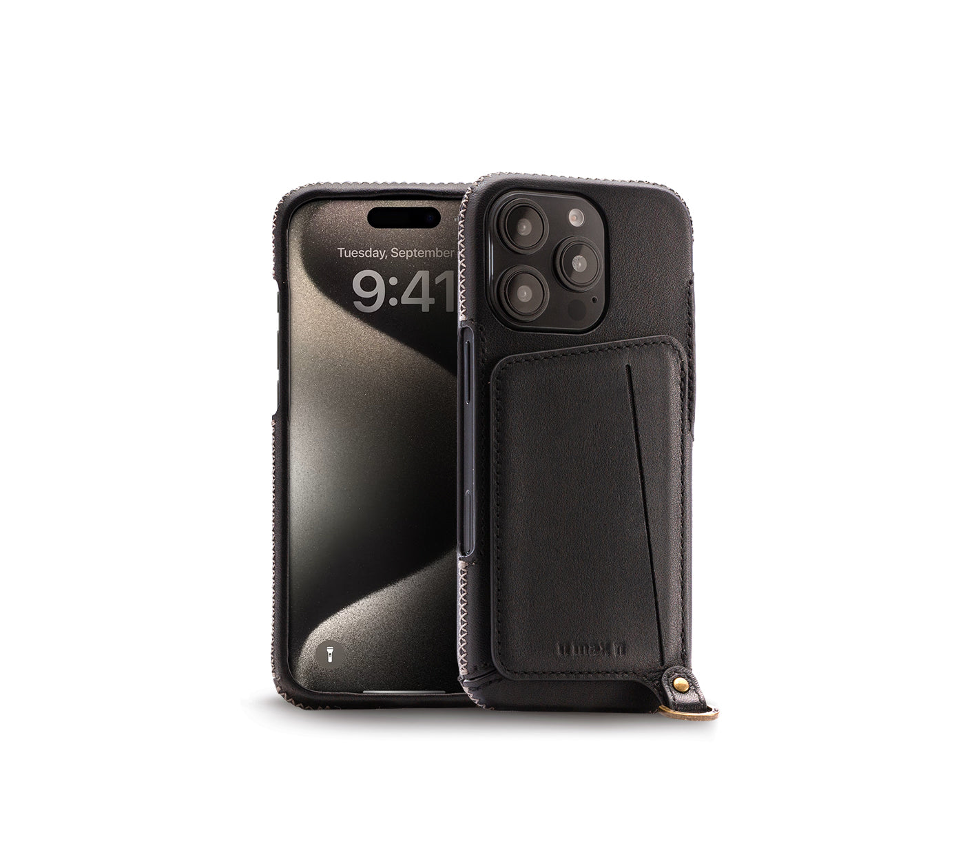 New!!Genuine Leather multi-functional Case for iPhone 16シリーズ（ハンドストラップ付）