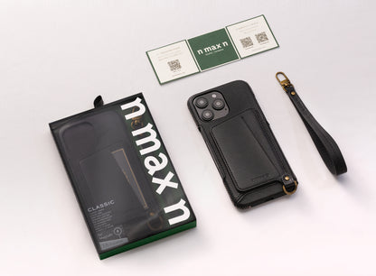 New!!Genuine Leather multi-functional Case for iPhone 16シリーズ（ハンドストラップ付）